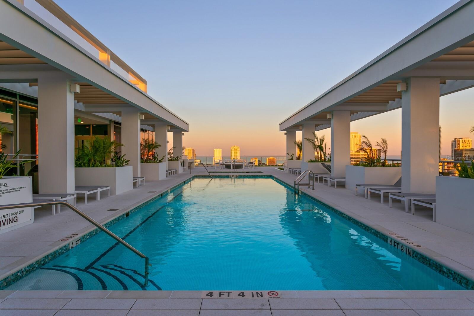 Roof-top Amenity Deck-Pool-Jacuzzi, Sauna, Gym, Community Room, BBQ's
