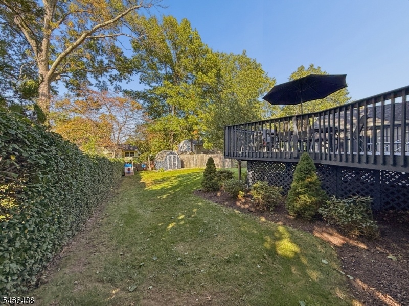 Fenced in back yard