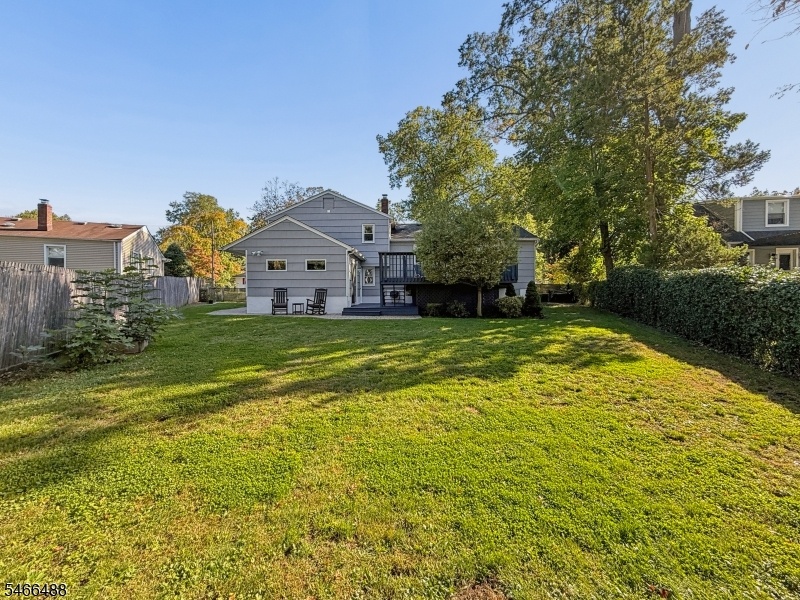 Level and private back yard