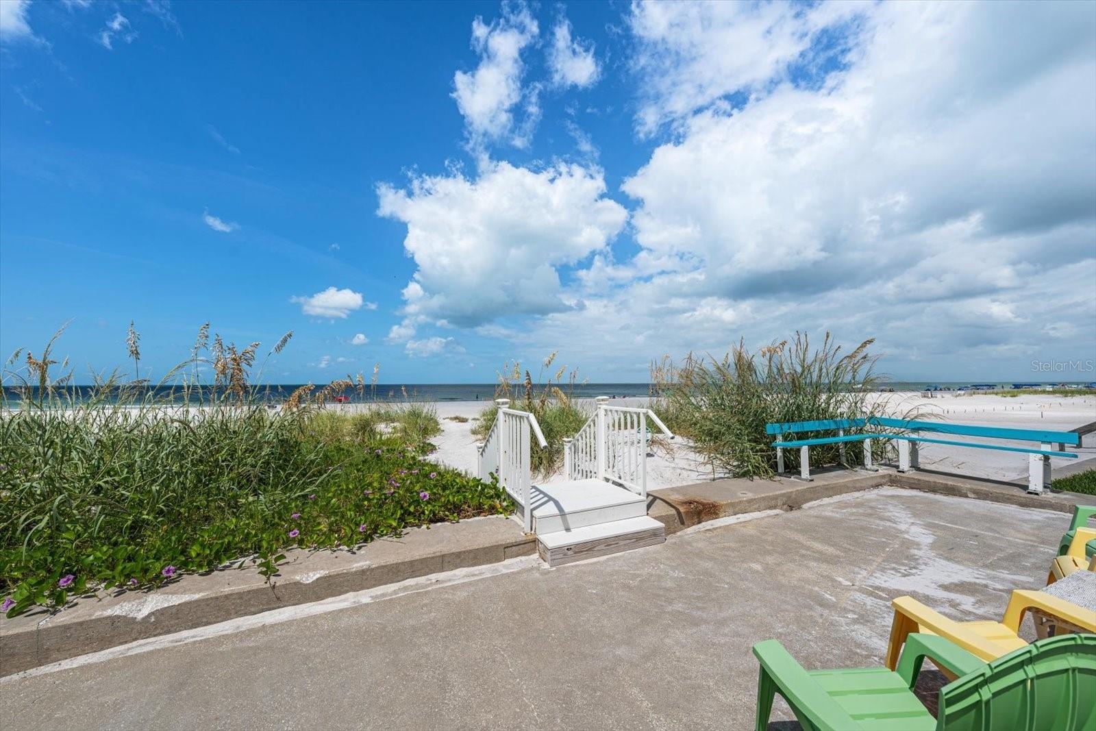 Private access to beach
