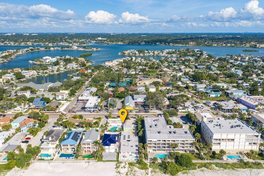 Exceptional location and one of the few assembled properties left on coastal Indian Rocks Beach of this size.