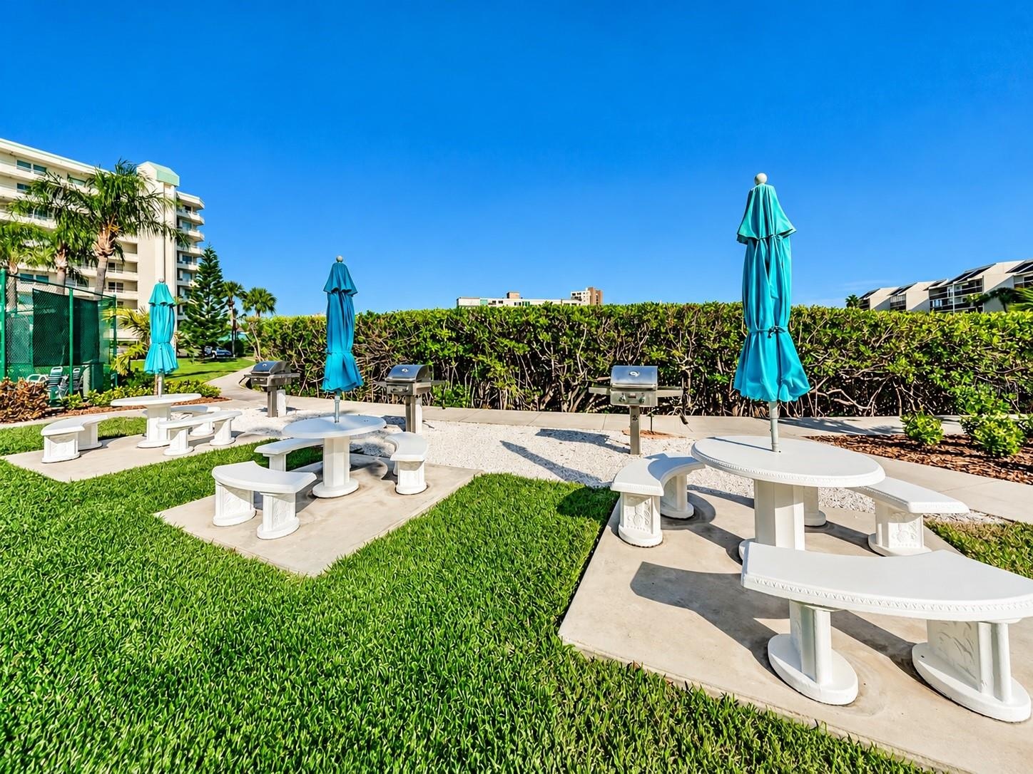 Outdoor tables with Grills