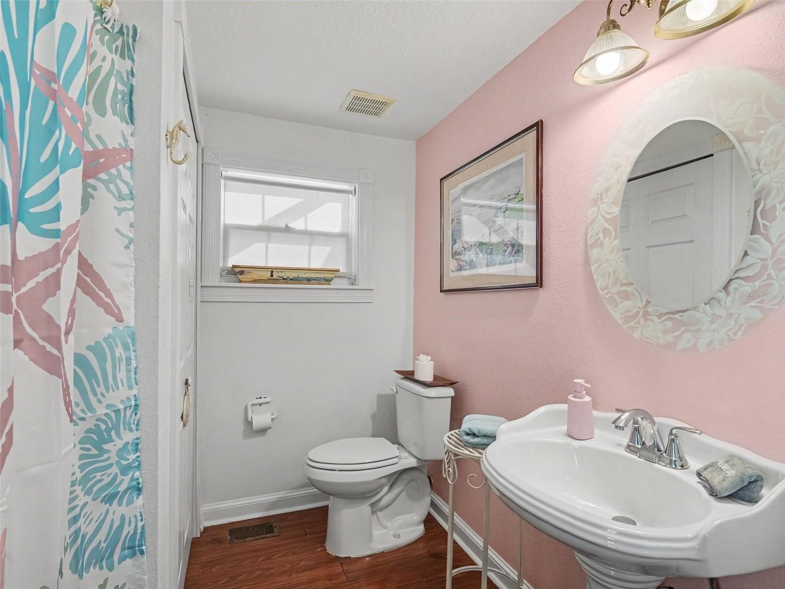 Bathroom off laundry room