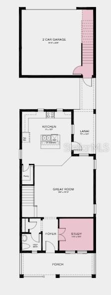 First Floor Plan - Additional Highlights Include: wet bar at game room, pre-plumbed for future laundry sink, gas appliance package, quartz countertops