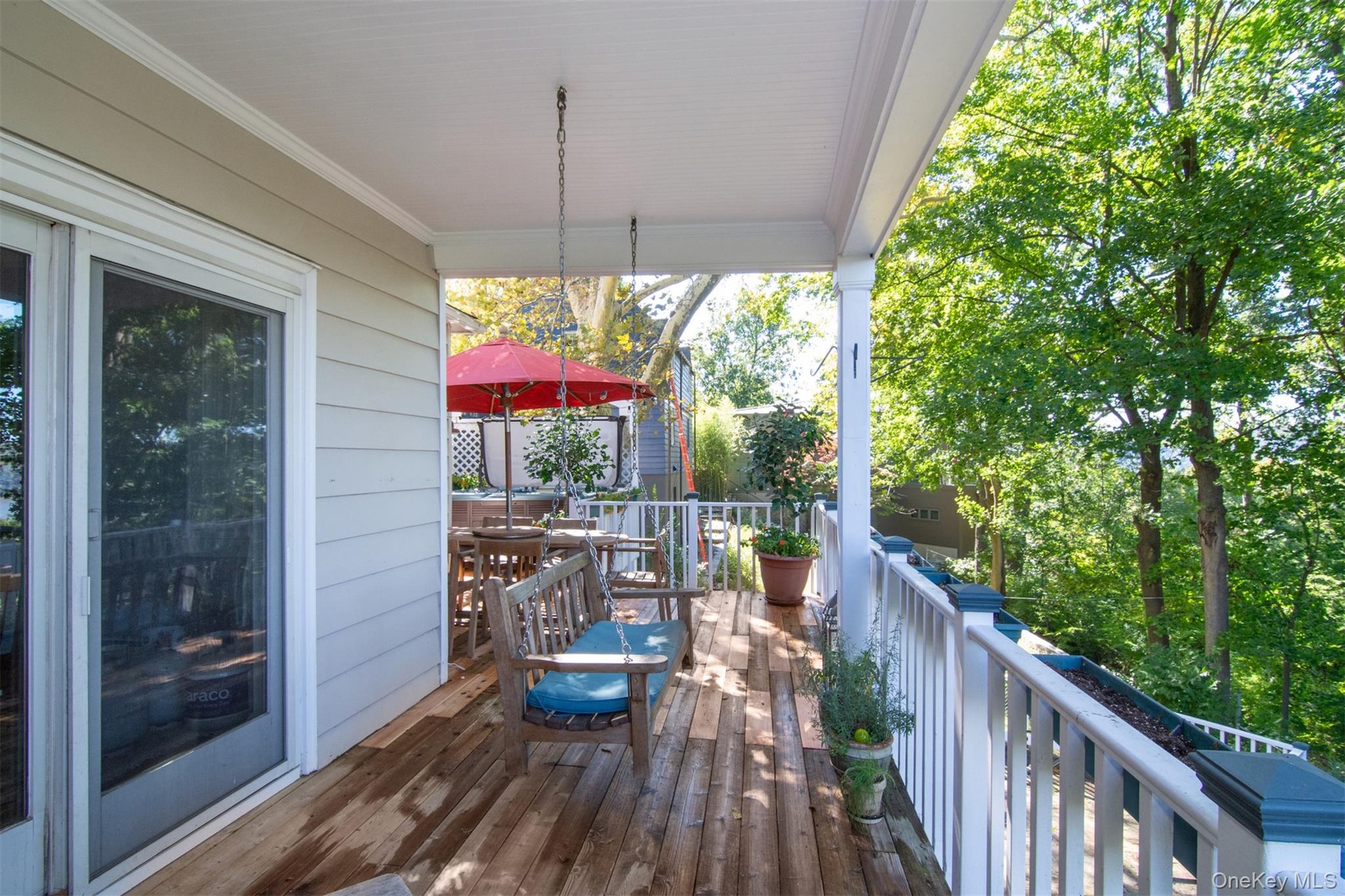 Sitting area on deck.
