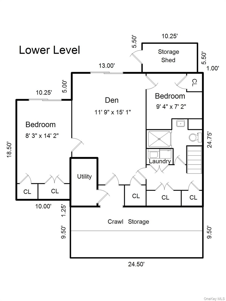 Finished, walk-out  lower level with two bedrooms, rec room and hall bath.