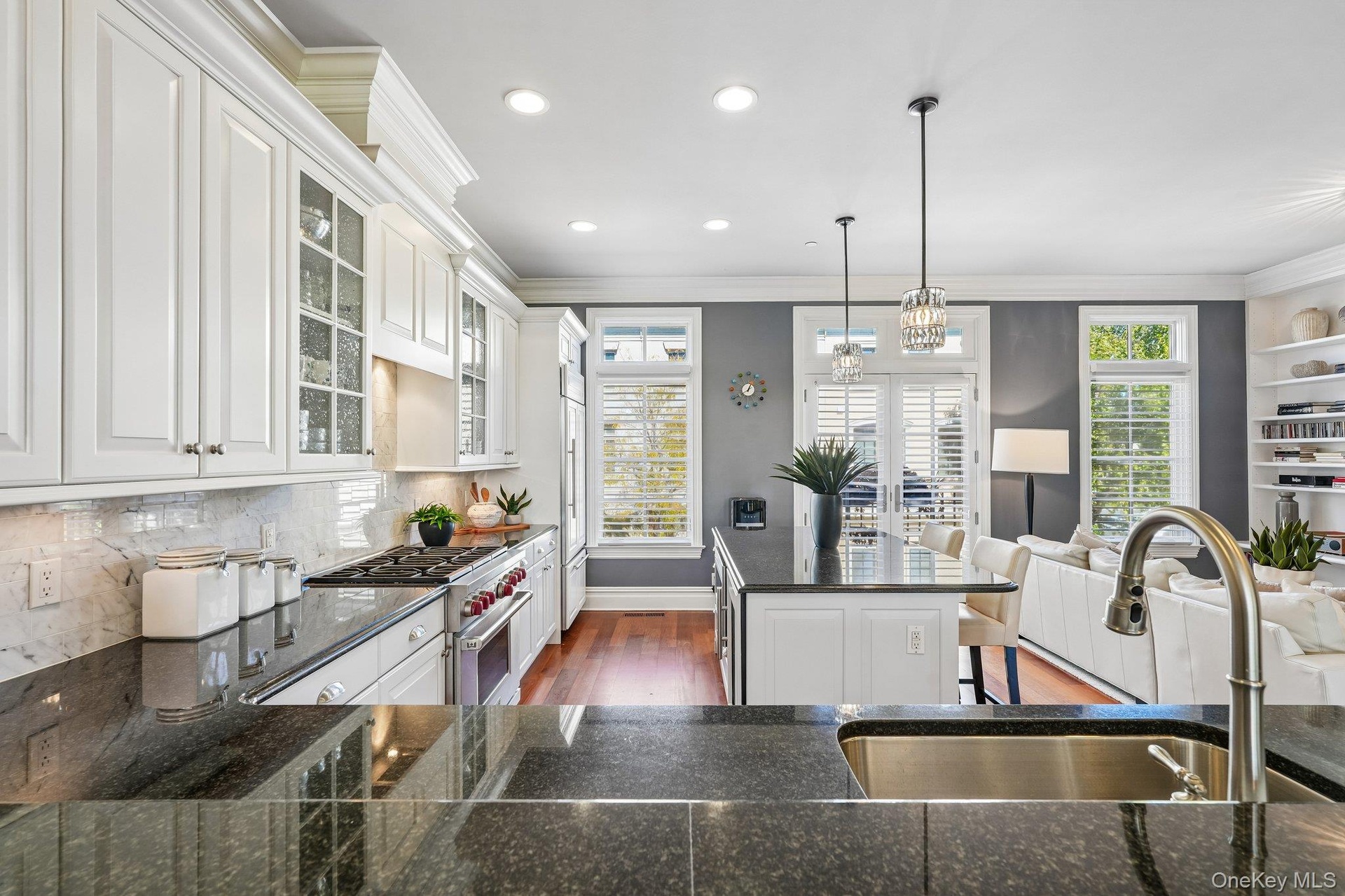 Open Concept kitchen with Wolf and Subzero Appliances