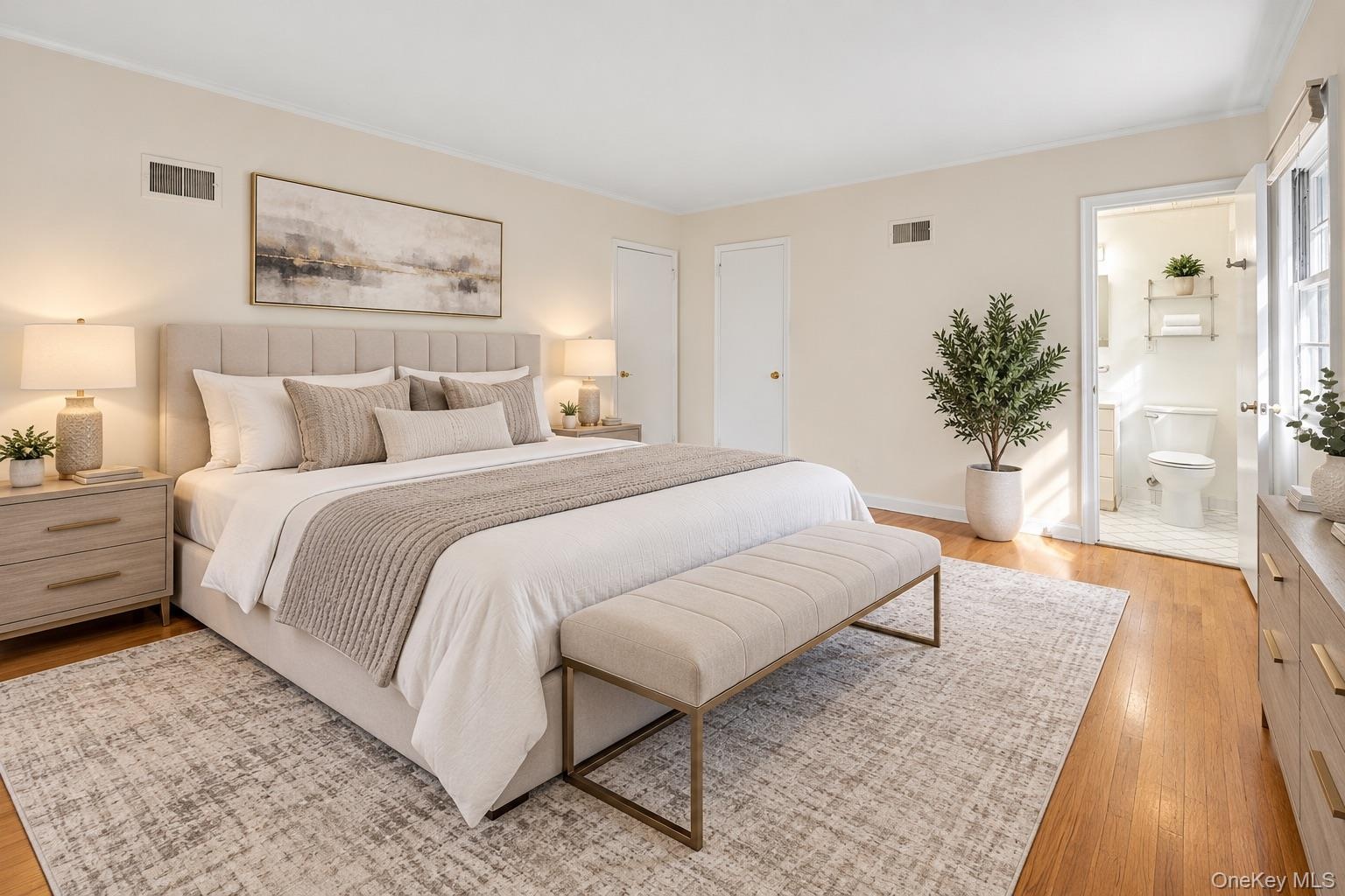 Virtually Staged Primary Bedroom