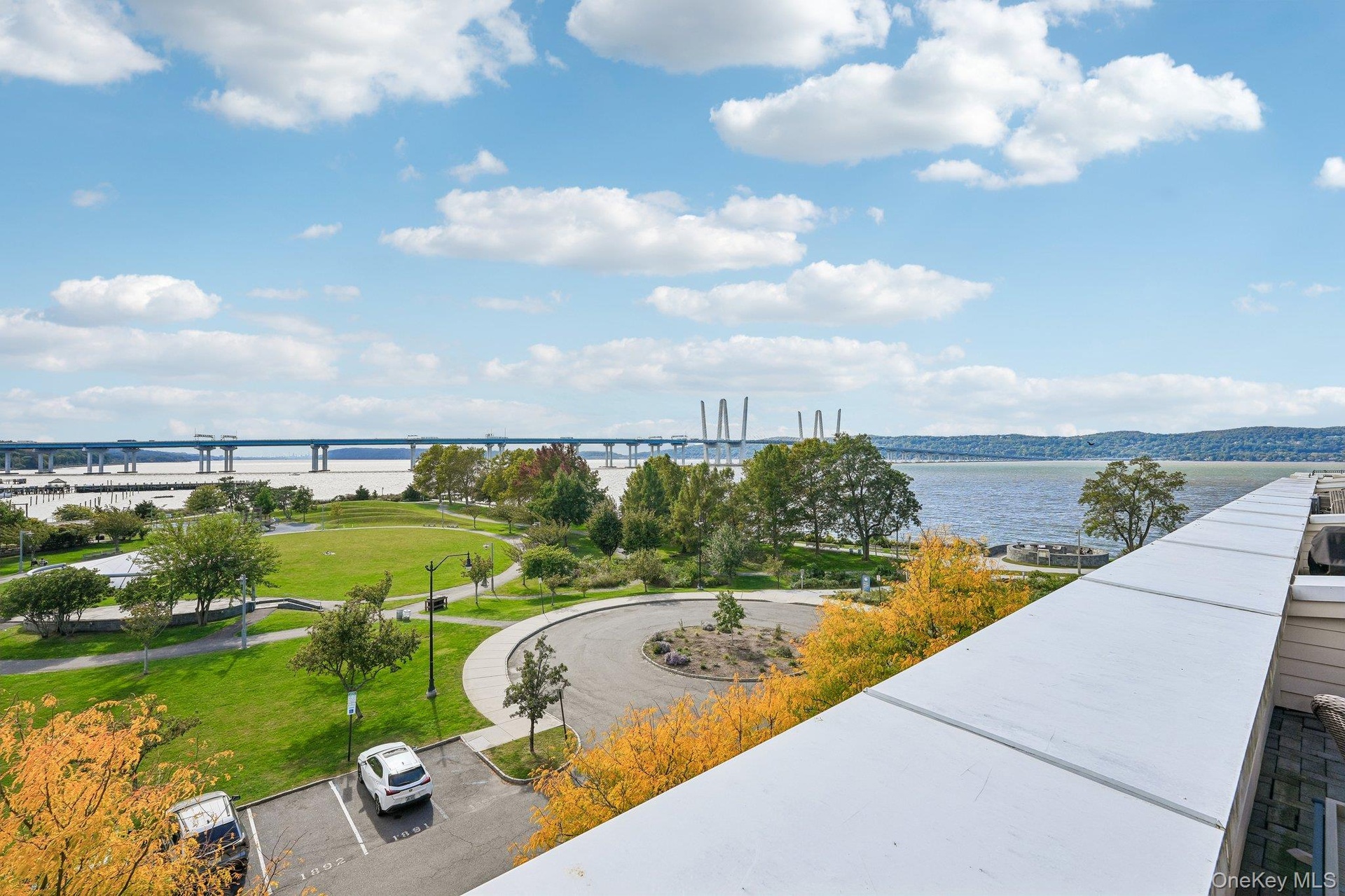 View from your roof deck of the river, Cuomo Bridge, Pierson Park, Riverwalk Park and NYC skyline