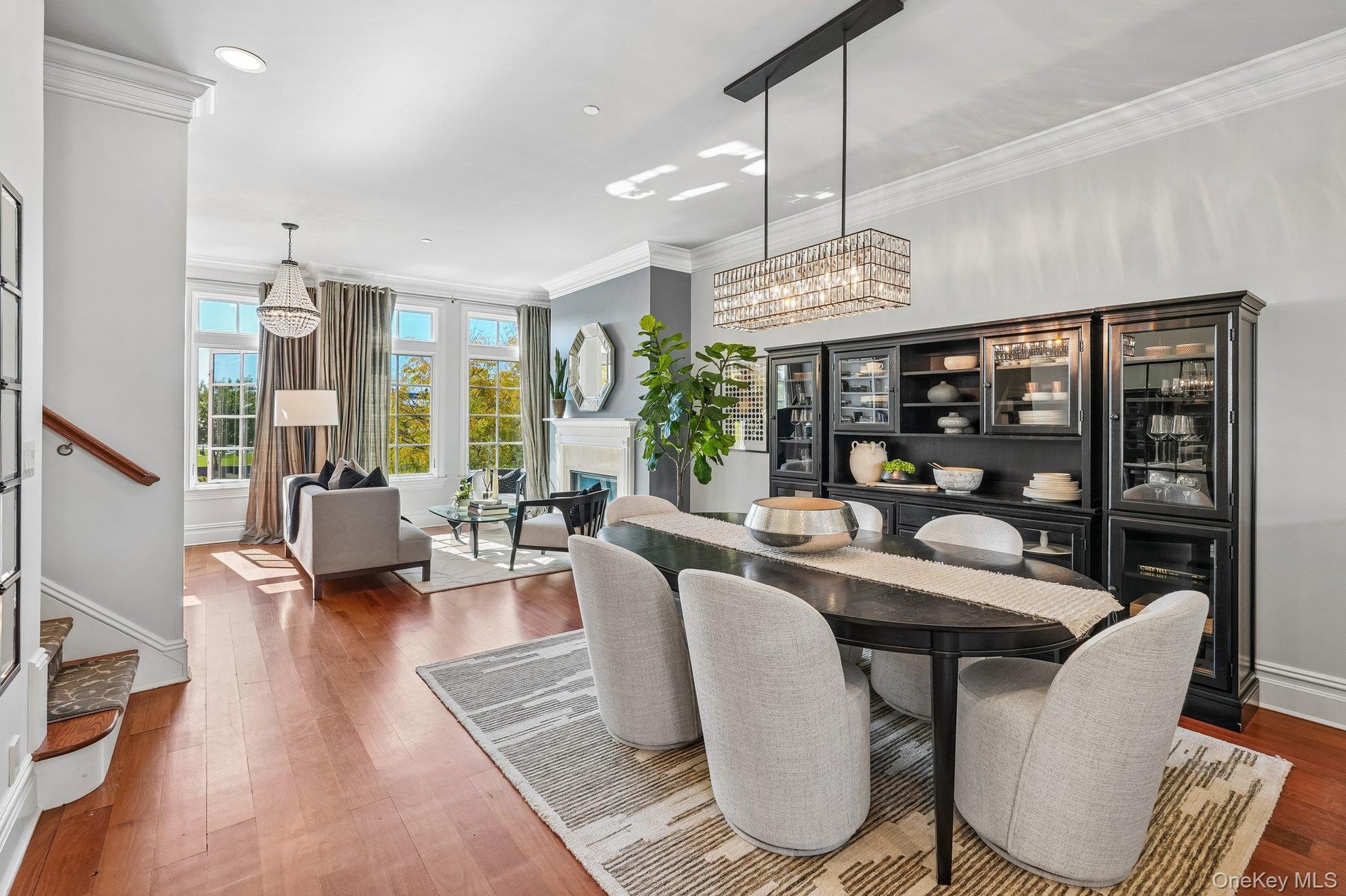 Formal Dining room open to the living room and kitchen has an amazing flow for entertaining