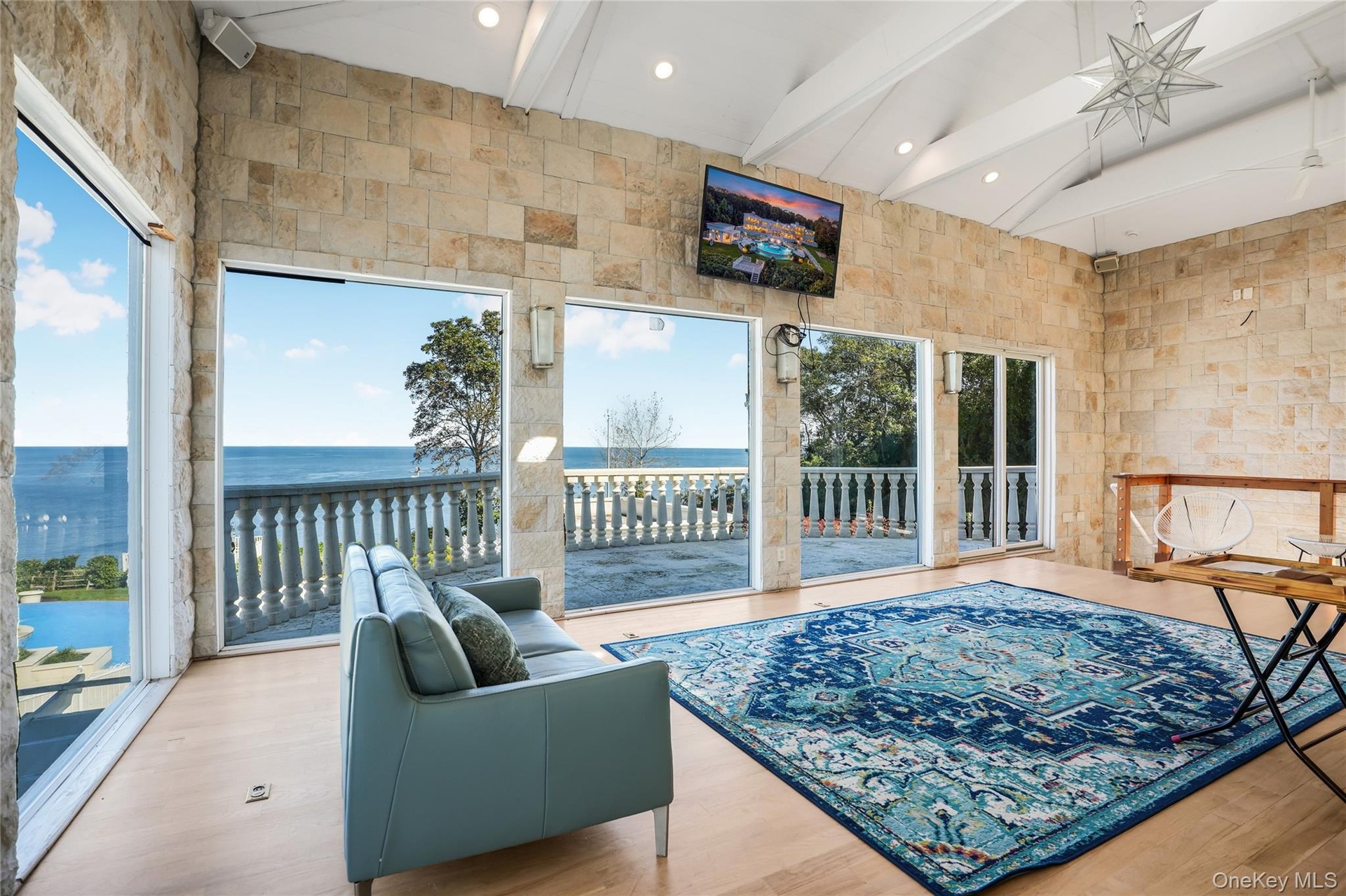 Family room on the water (digitally enhanced)