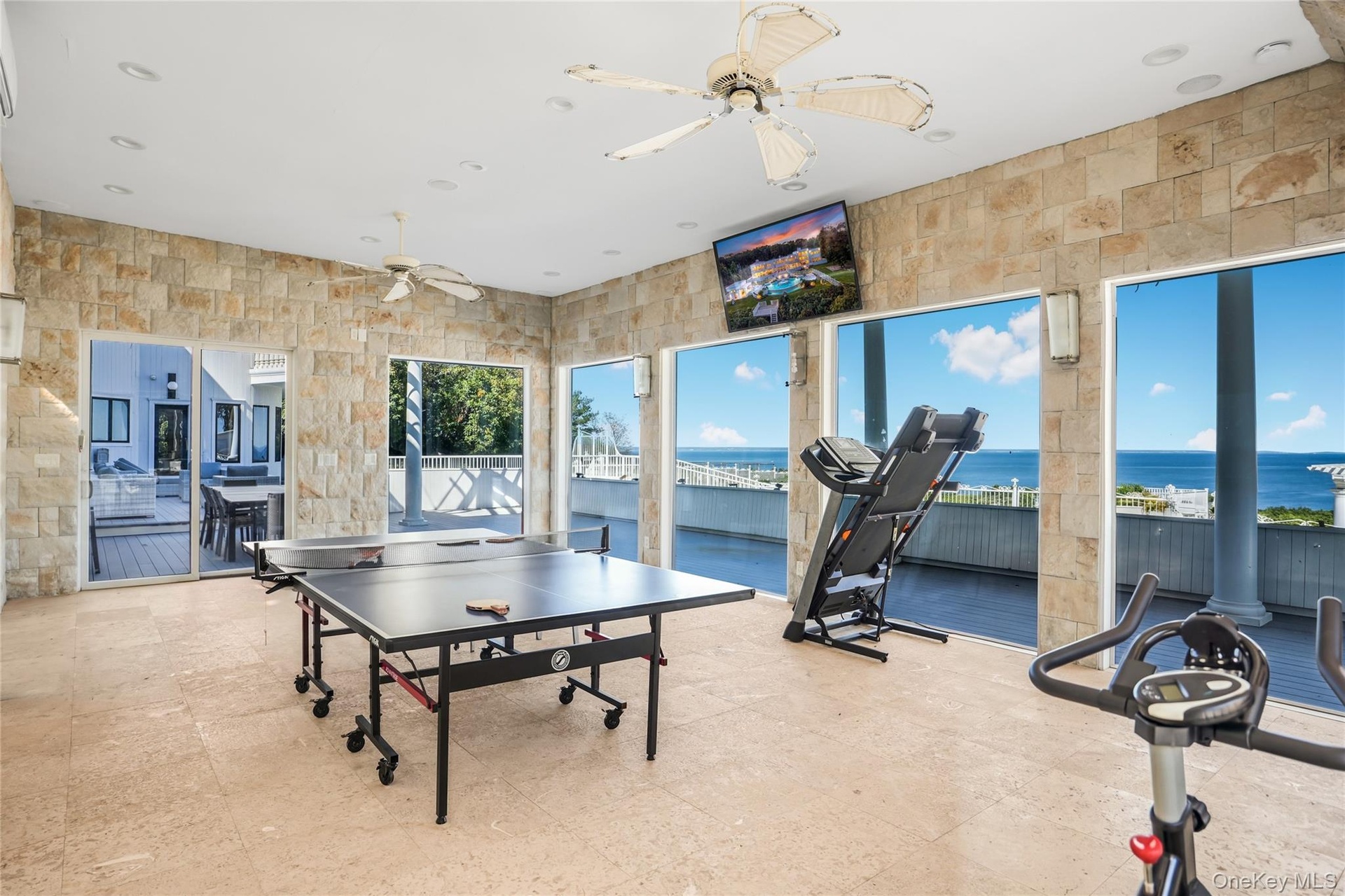 Game room and gym (digitally enhanced)