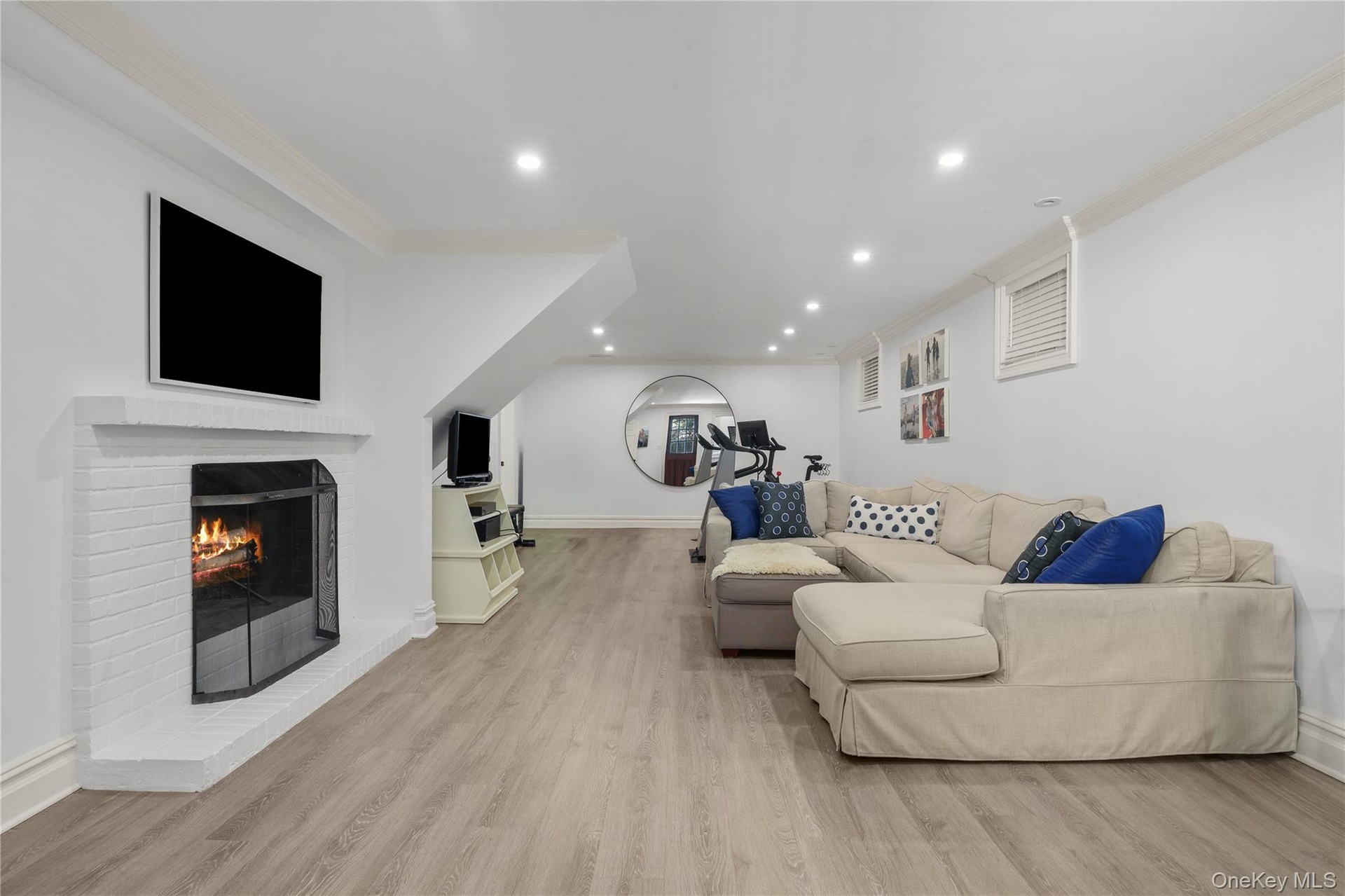 lower level media room / gym