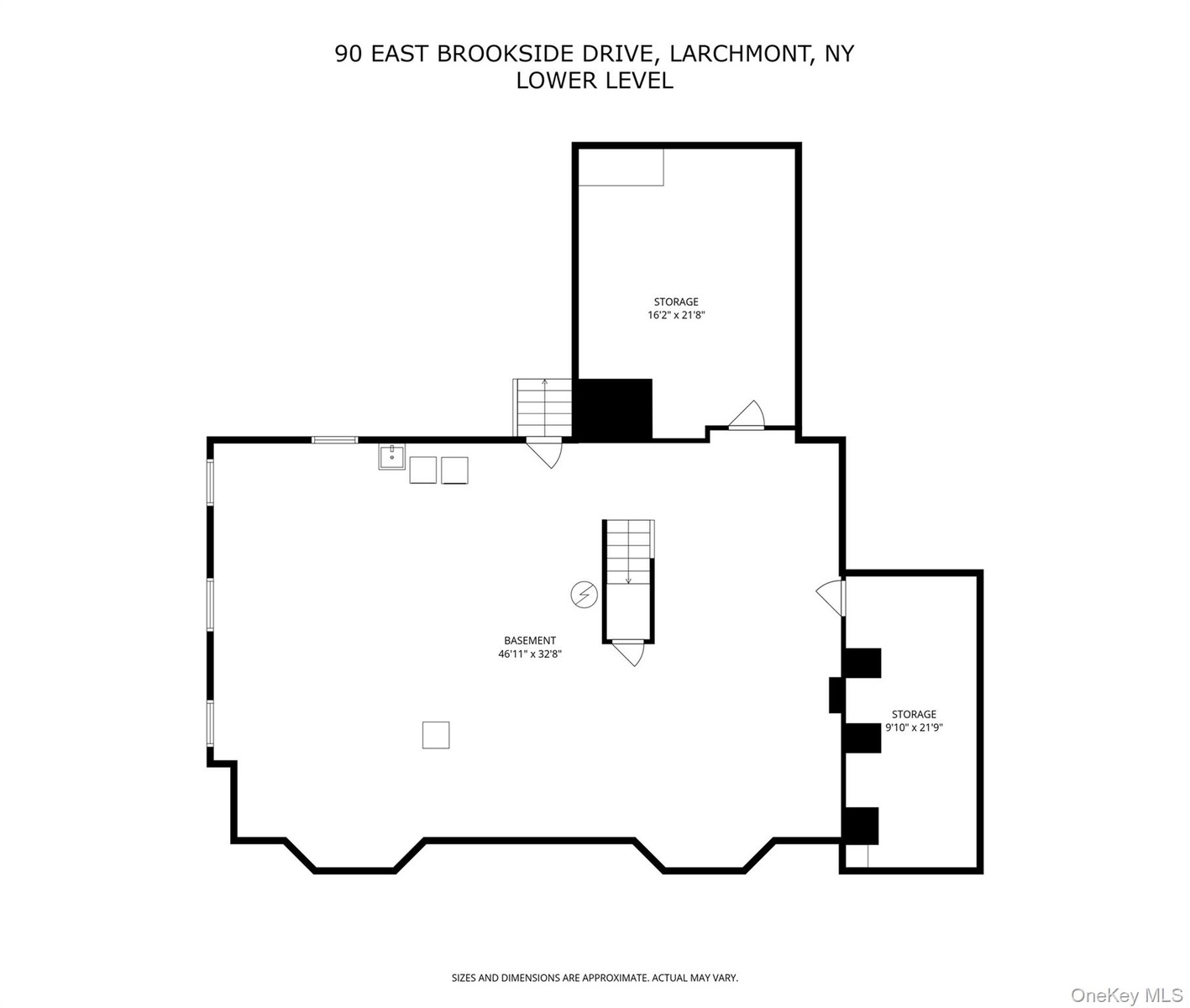 Lower level floor plan
