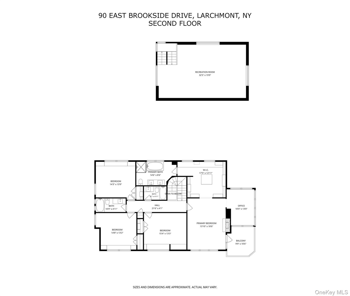 Second level floor plan