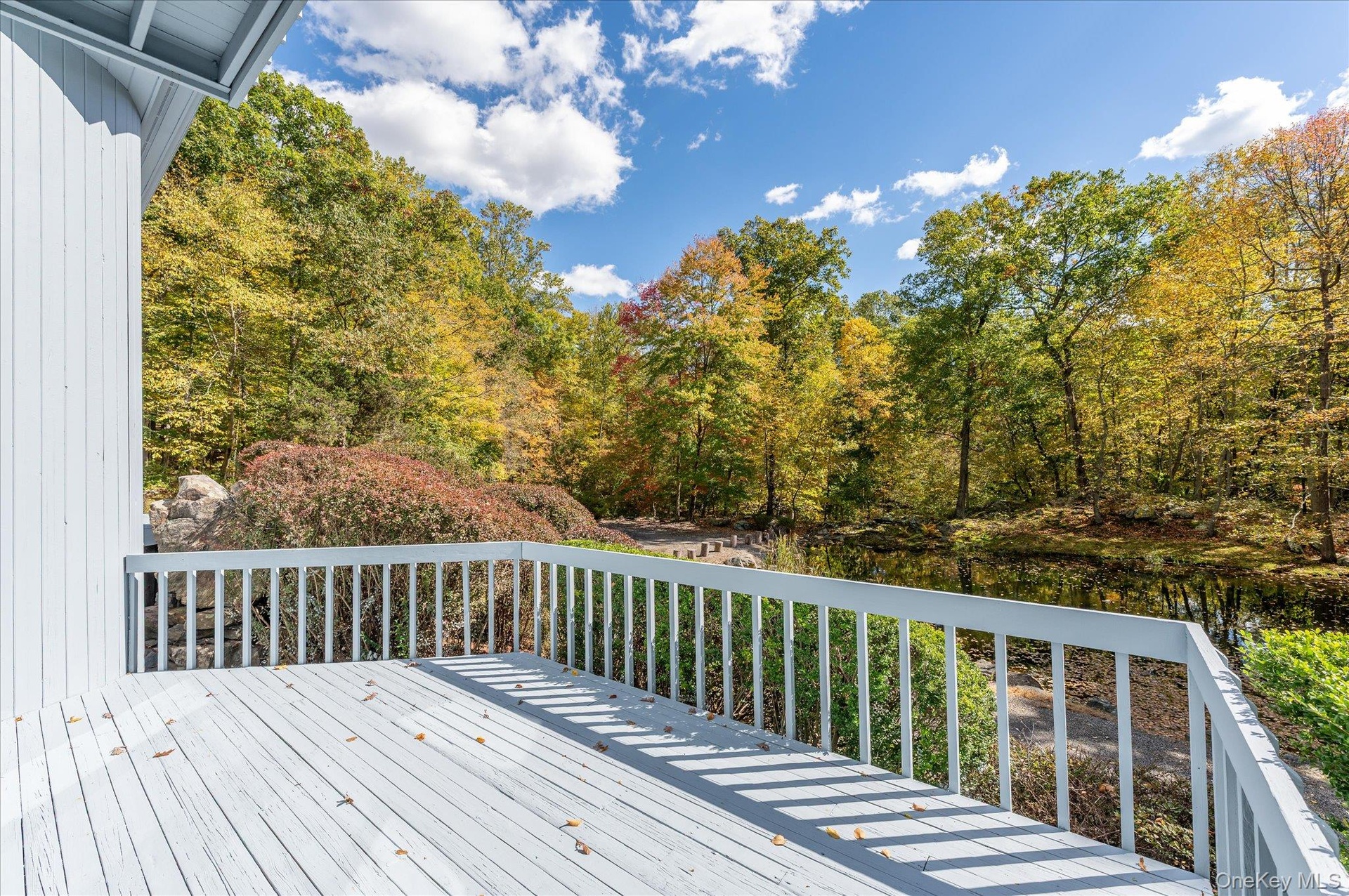 Deck off Family Room overlooking pond