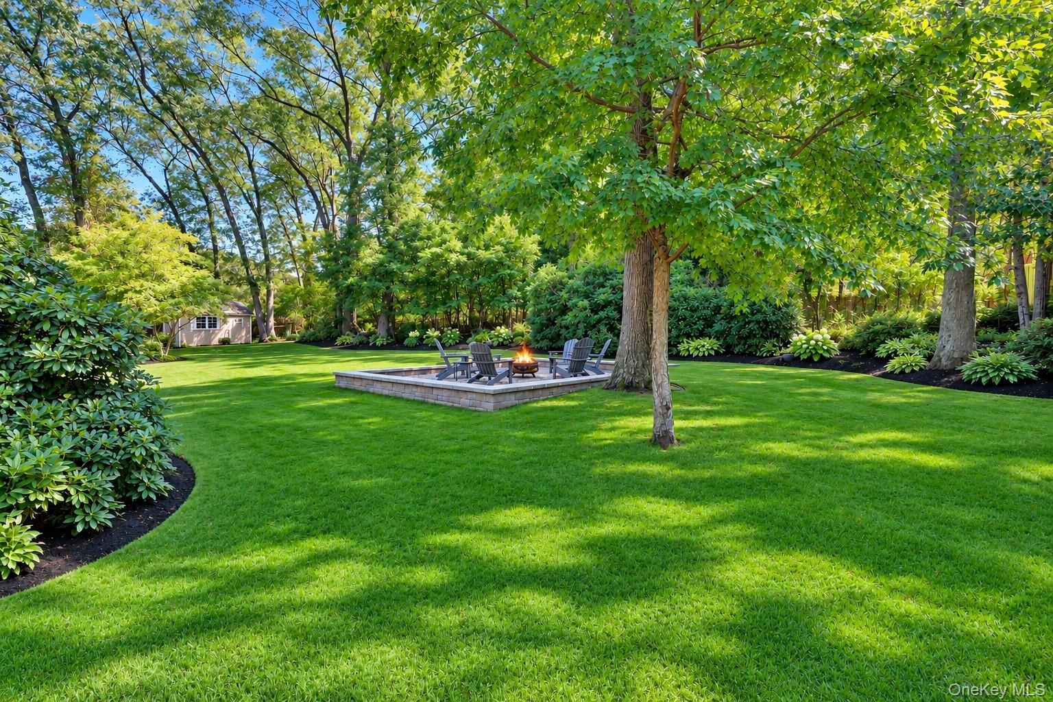 Private Backyard With Firepit Area