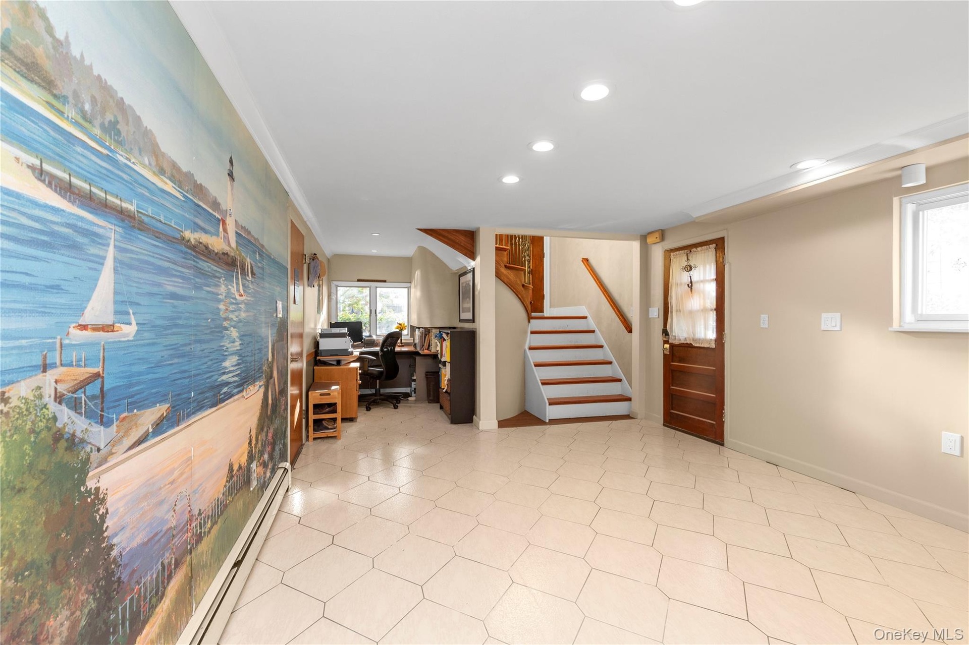 Lower Level Rec Room - with Office Space - Hidden Closet