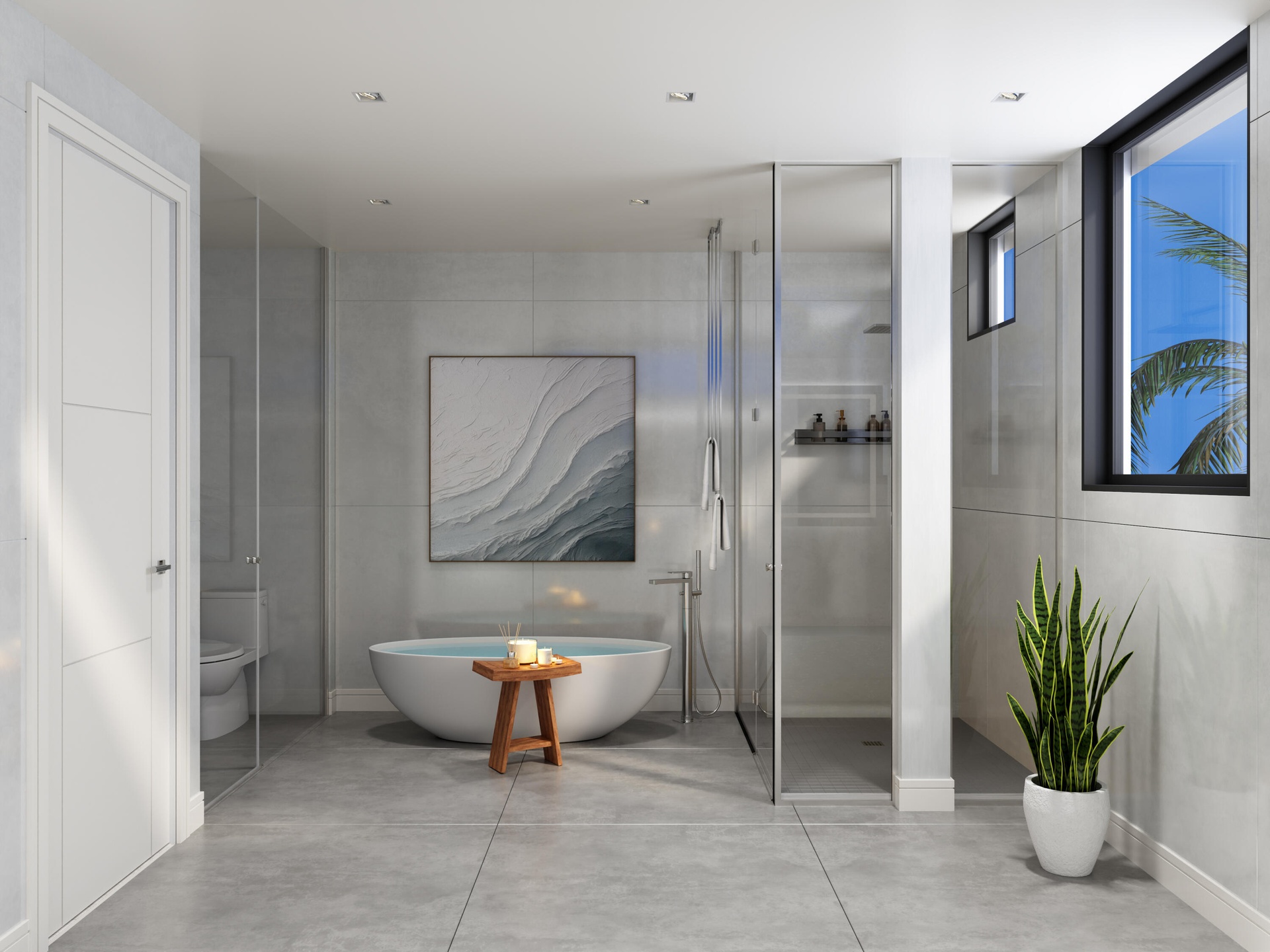Alternate view of Primary Bath in Zen Stone Color Pallet