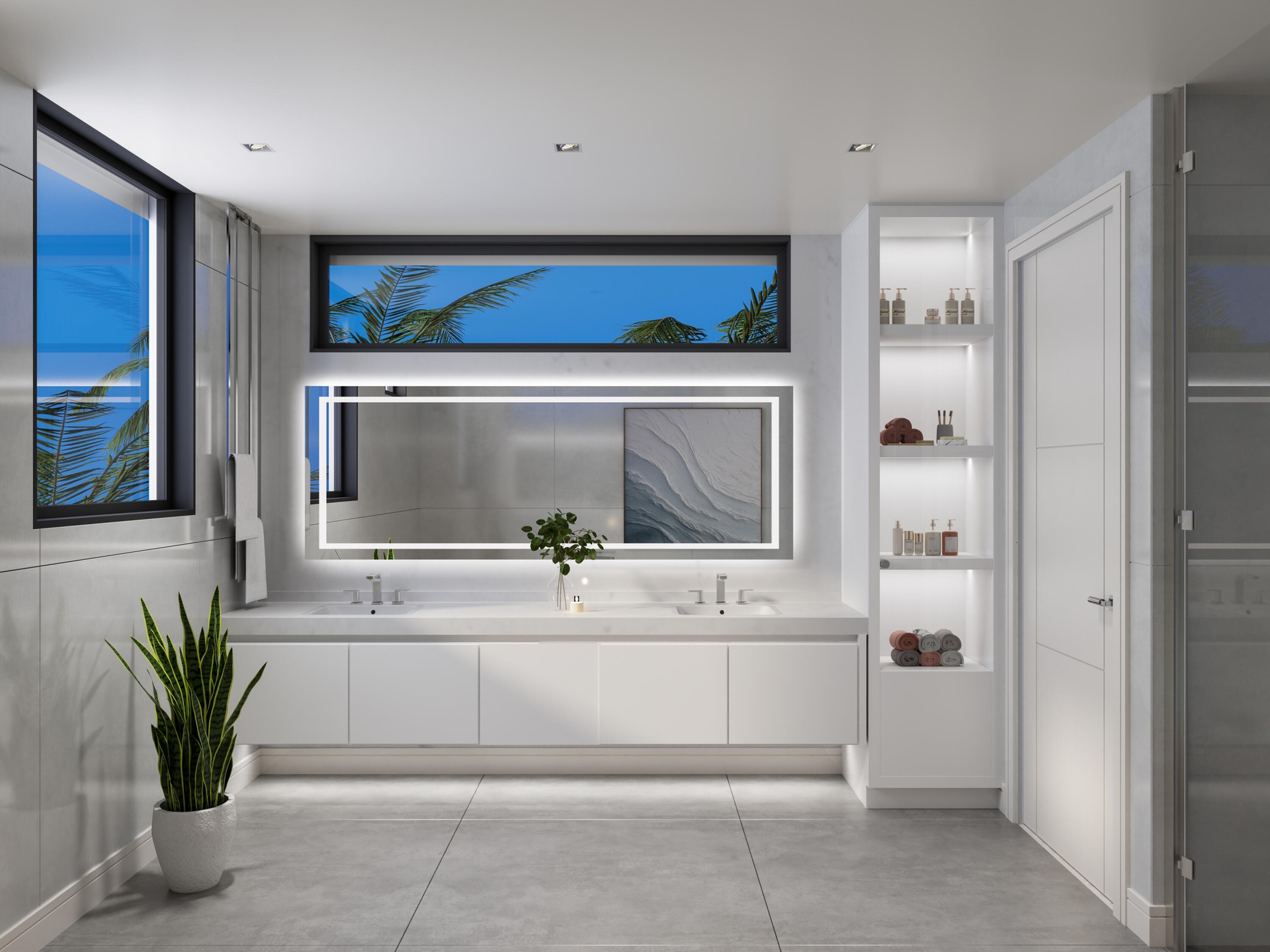 Primary Bath in Zen Stone Color Pallet