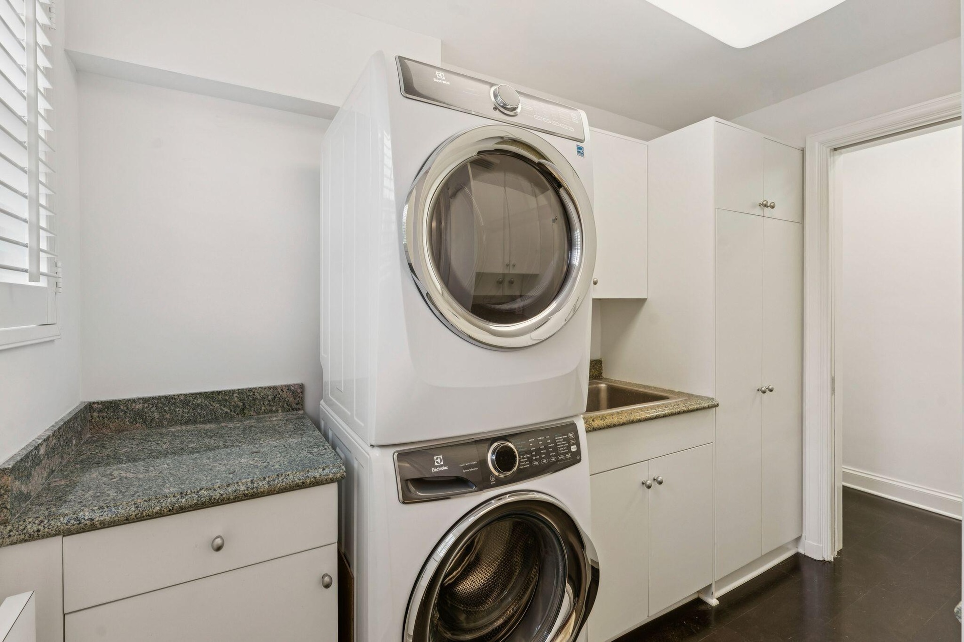 laundry room with staff bath