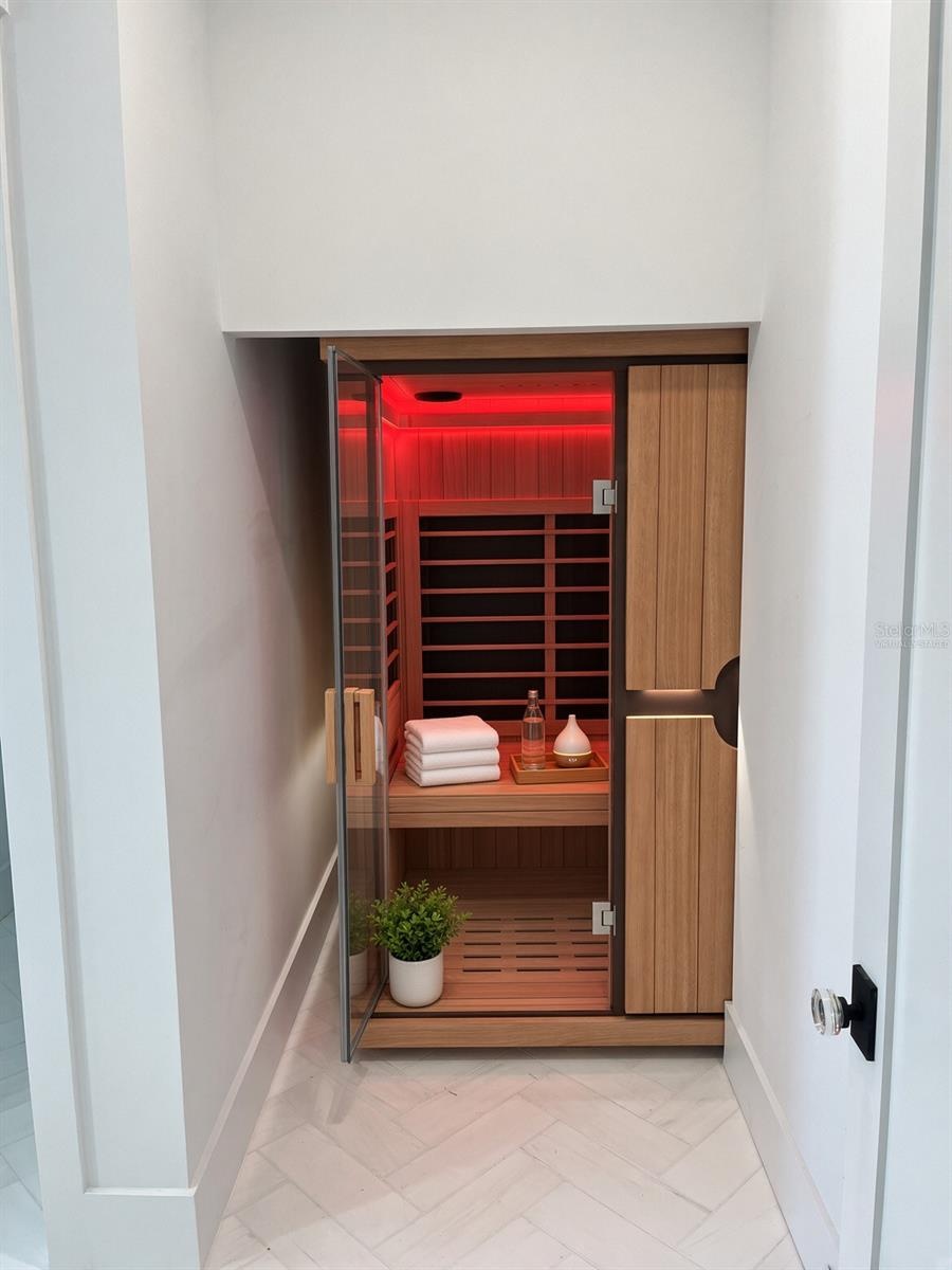 Sauna in Primary Bathroom - Virtually Staged
