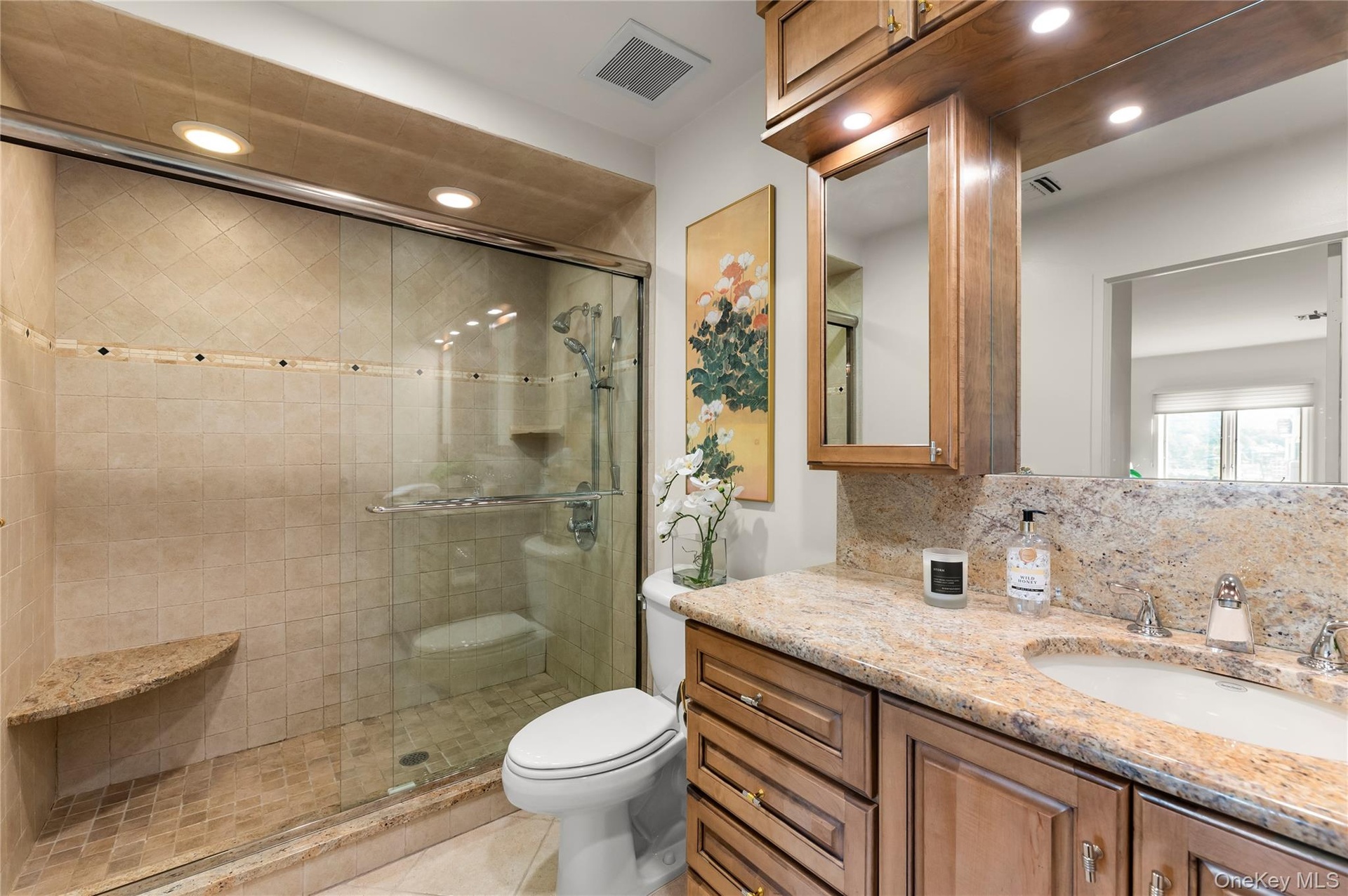 with walk-in shower