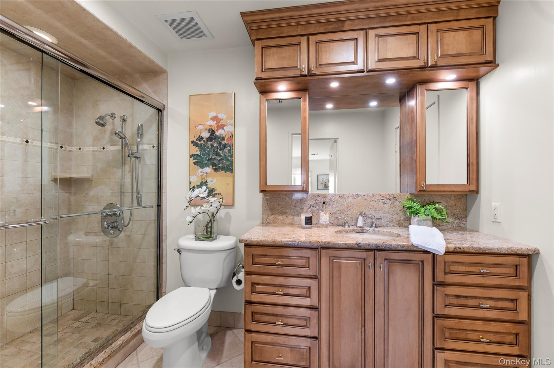 with walk-in shower
