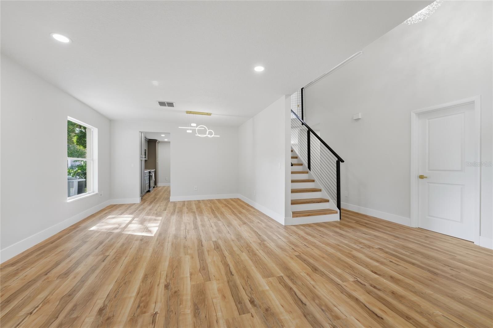 Living / Dining Room with an open-concept layout