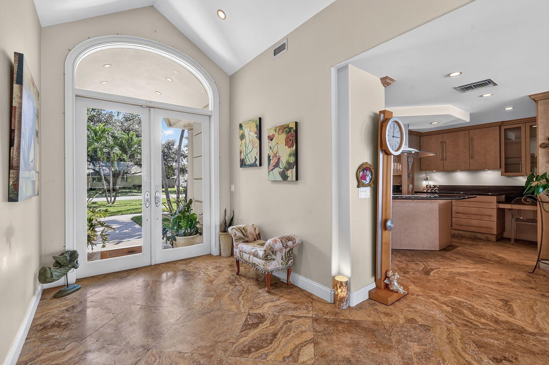 Entrance and kitchen