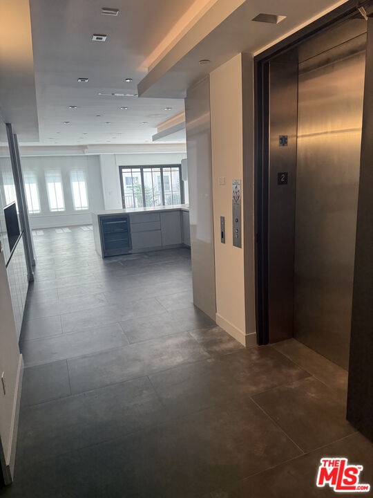 entrance through elevator