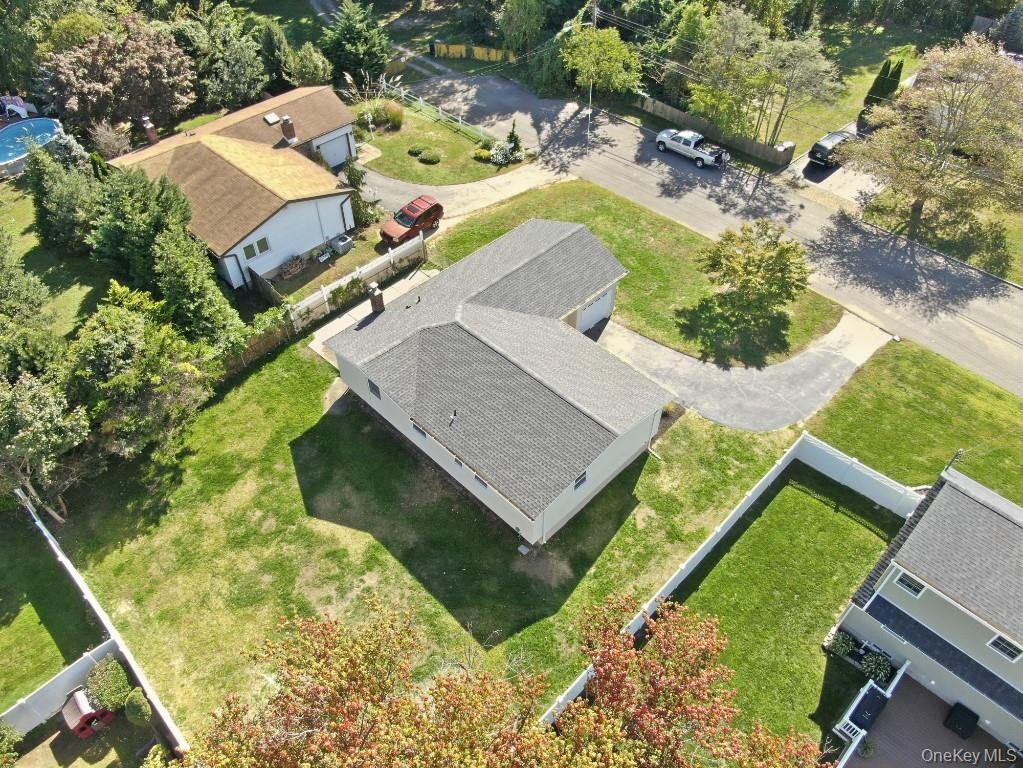 Complete view of property from above.