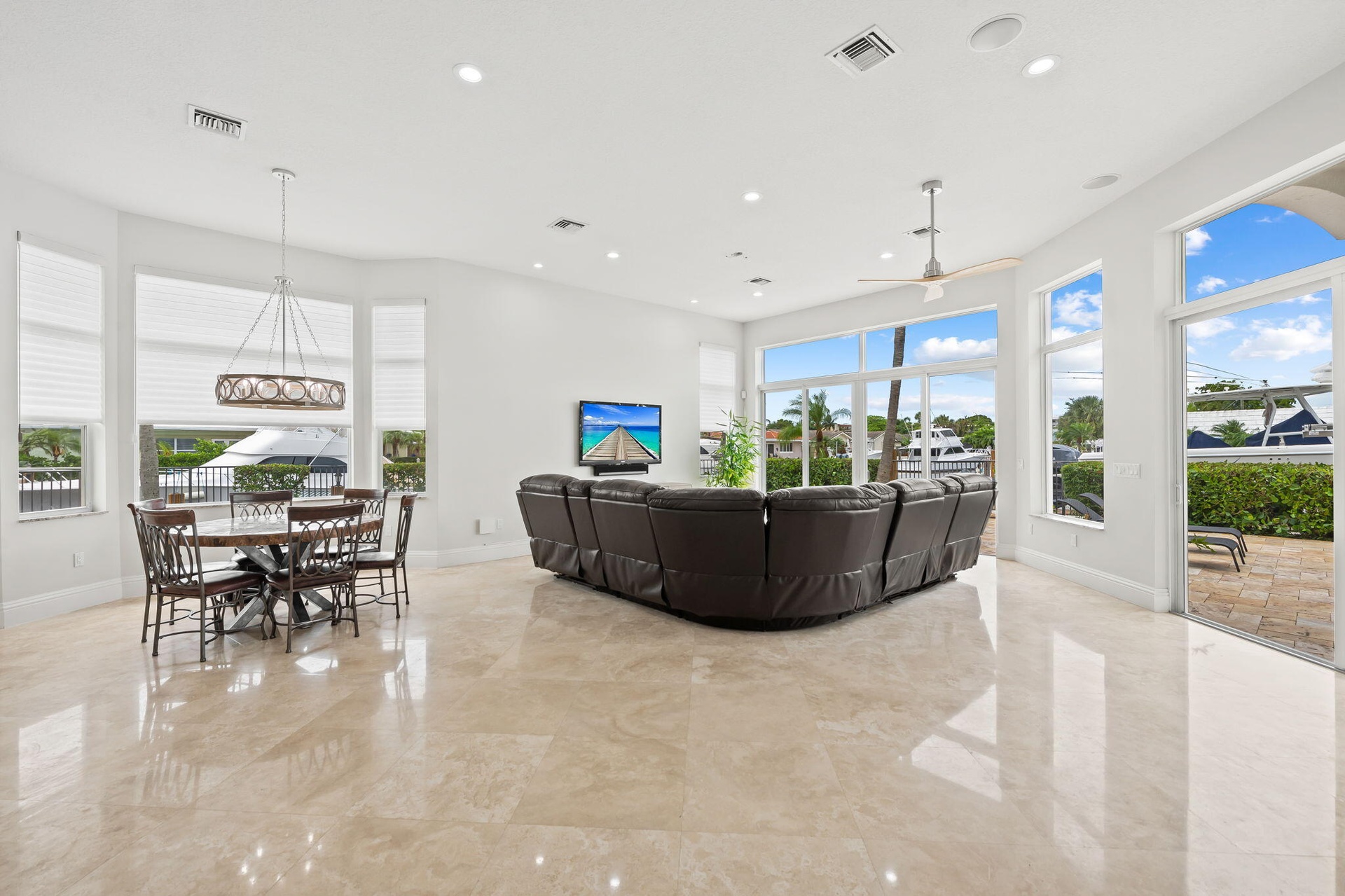 Abundant natural light and views throughout