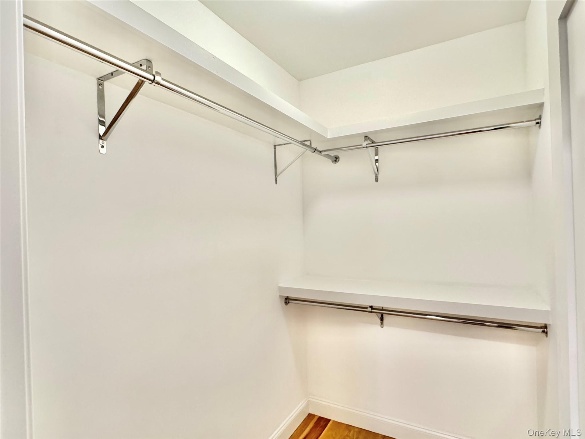 Spacious closet with light wood finished floors