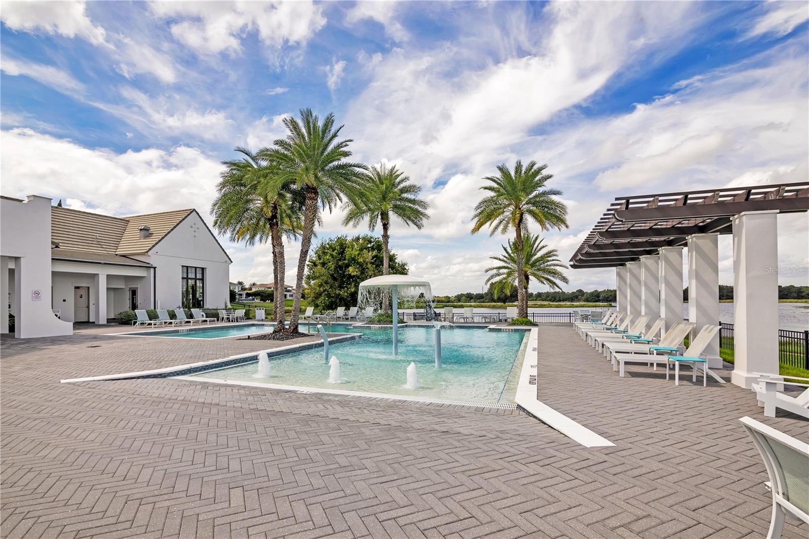 Dedicated children's splash area featuring playful water features.