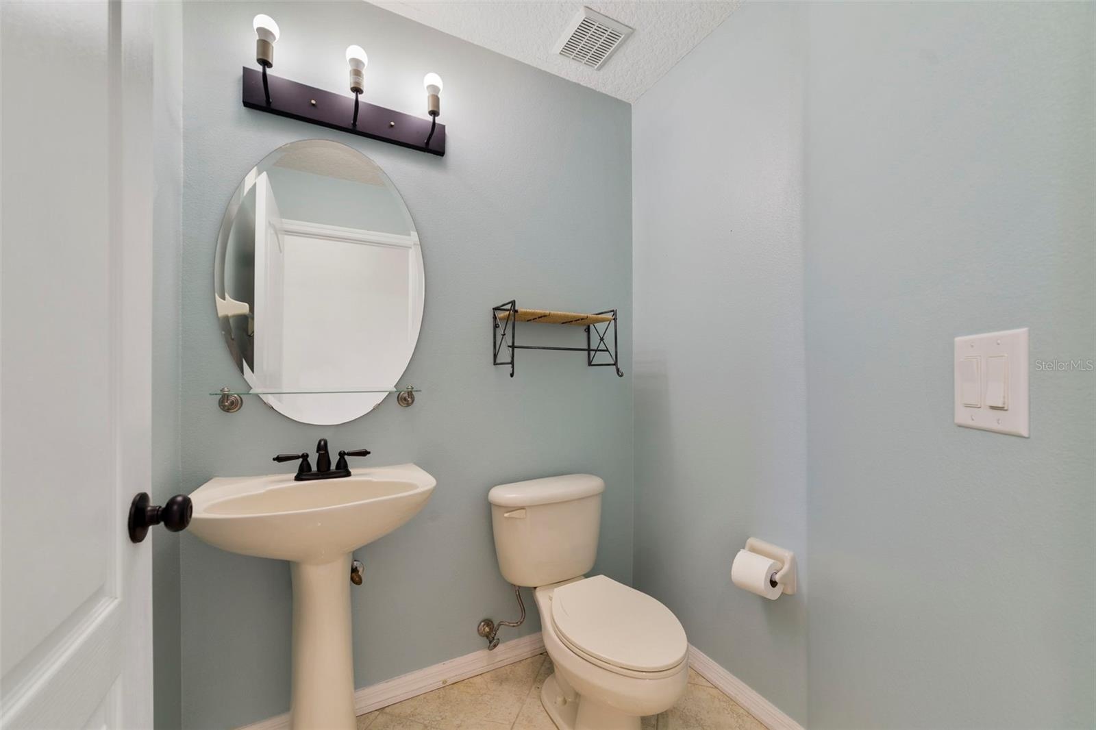 The first floor half Bath.
