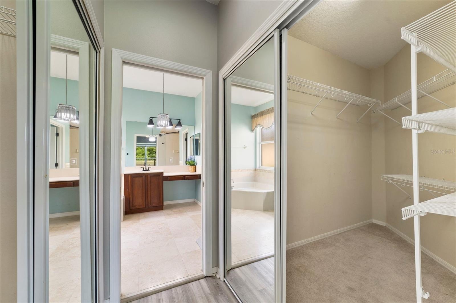 TWO WALK-IN CLOSETS in the Primary Suite provide generous storage.