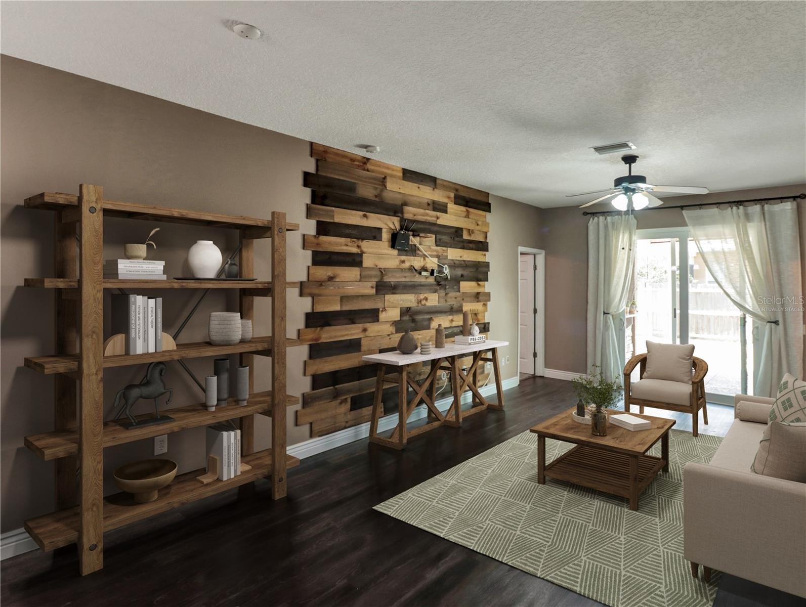 Family Room virtually staged