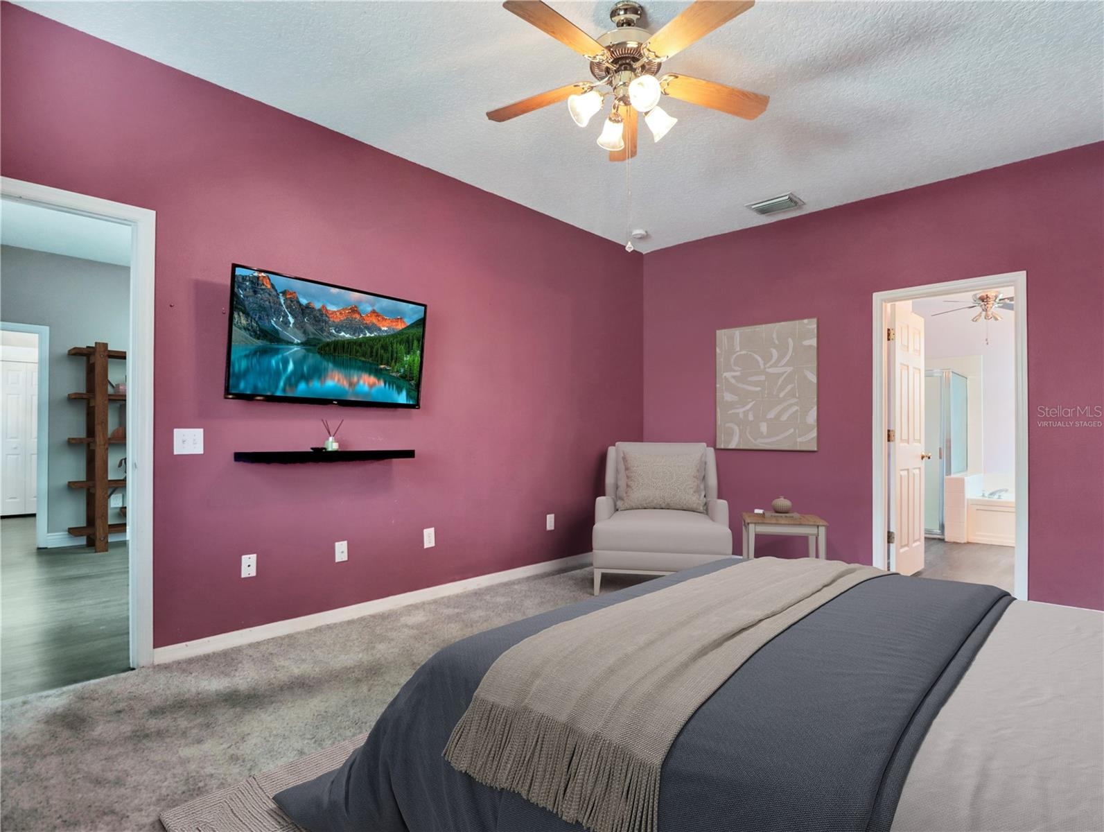 Master bedroom virtually staged