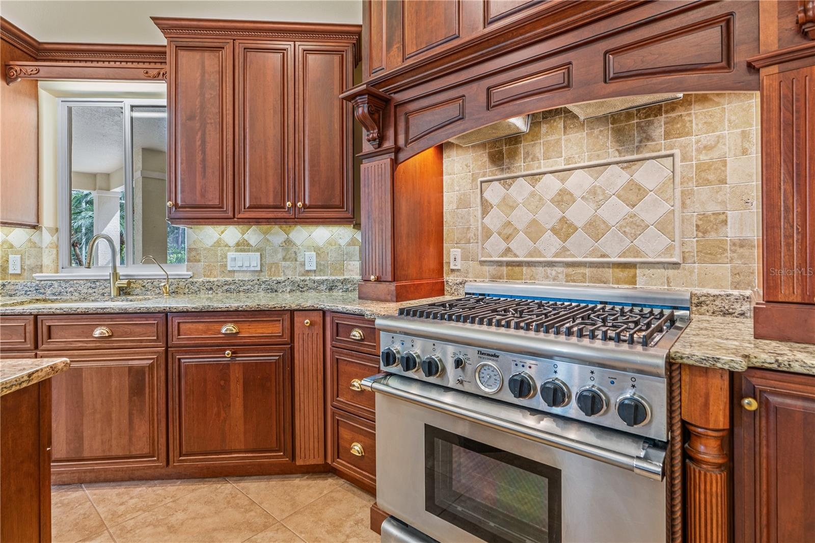 Kitchen-View Of Range & Cabinetry