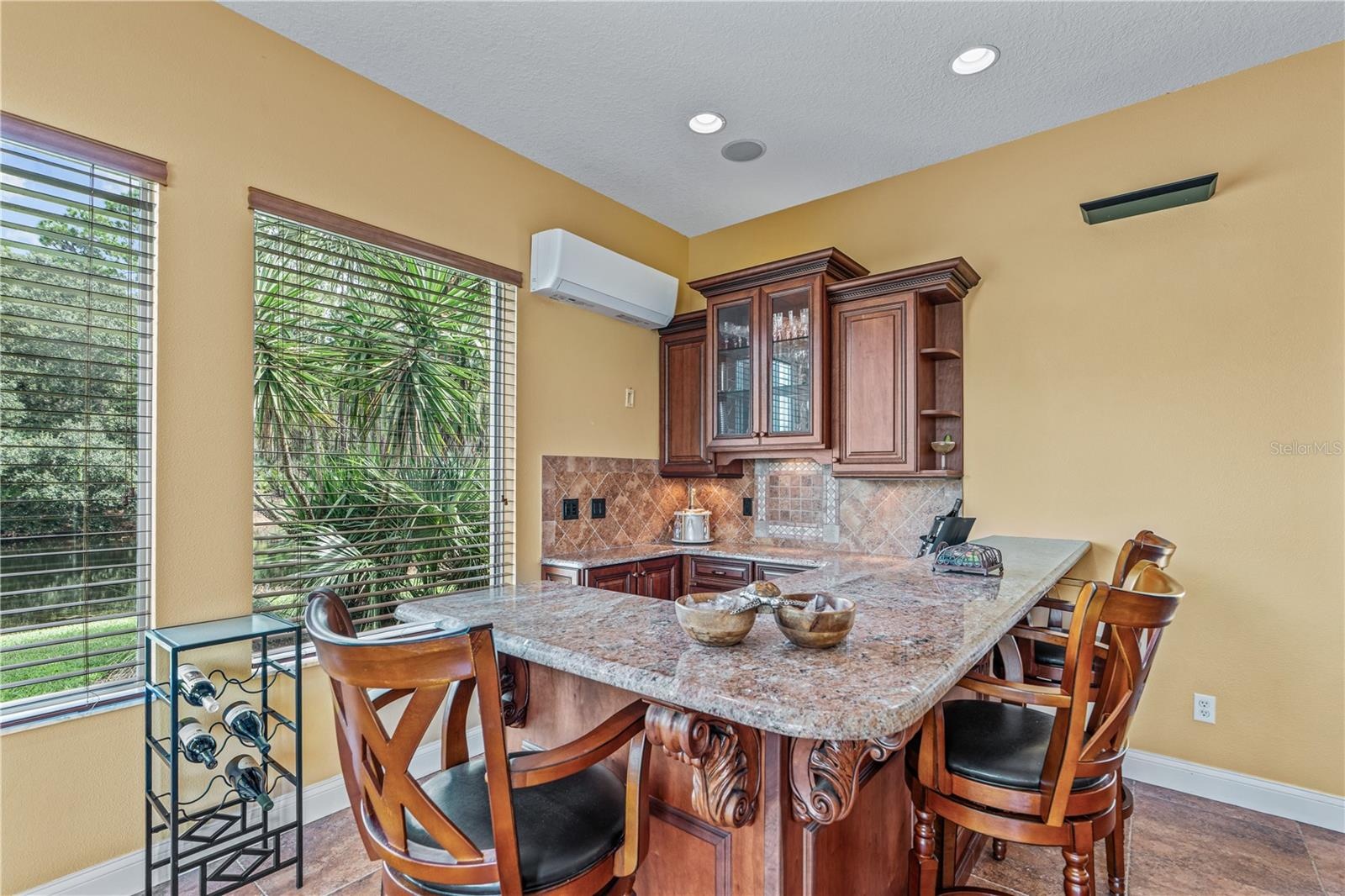 Game Room Wet Bar And Seating Area