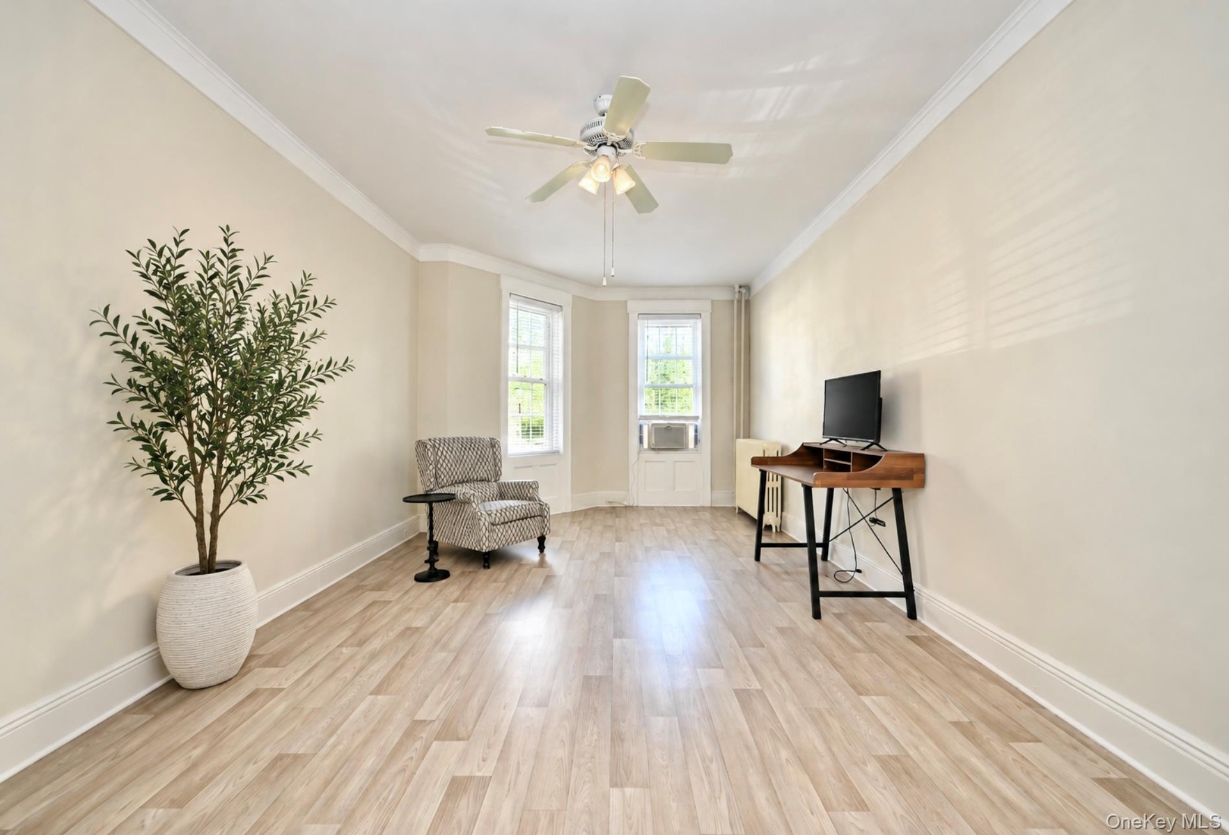 1st. Floor: Interior room featuring light wood-finish flooring.