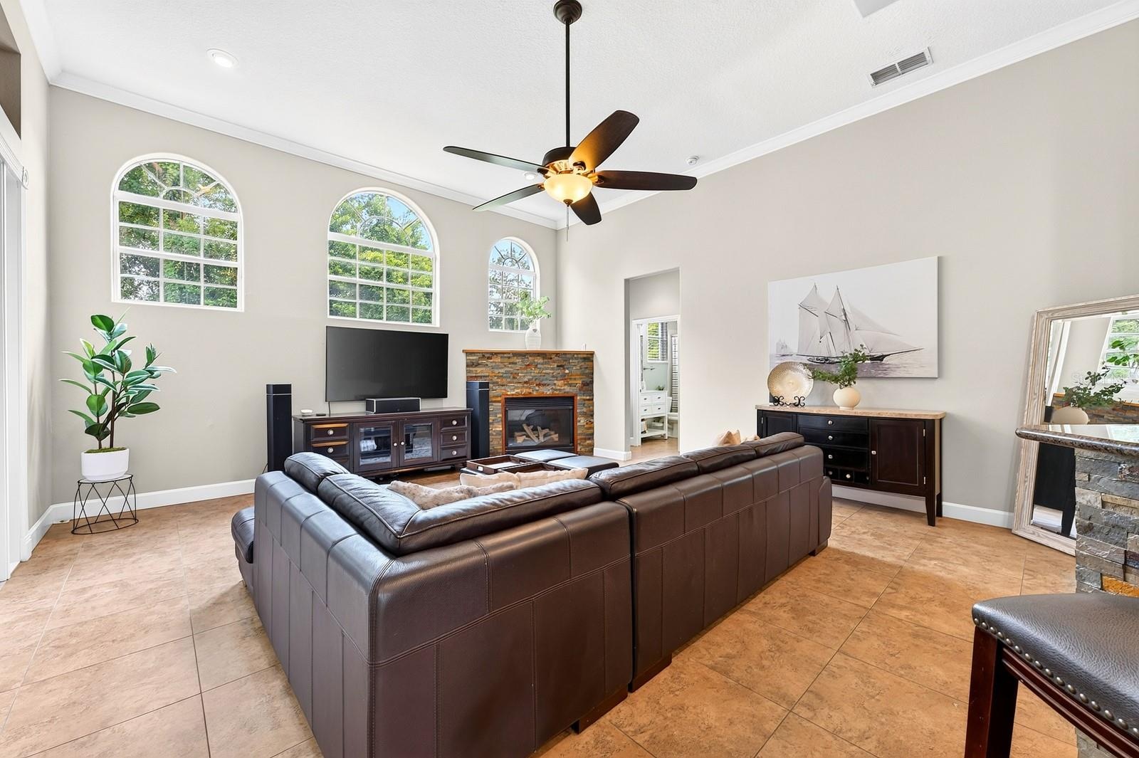 Light filled family room.