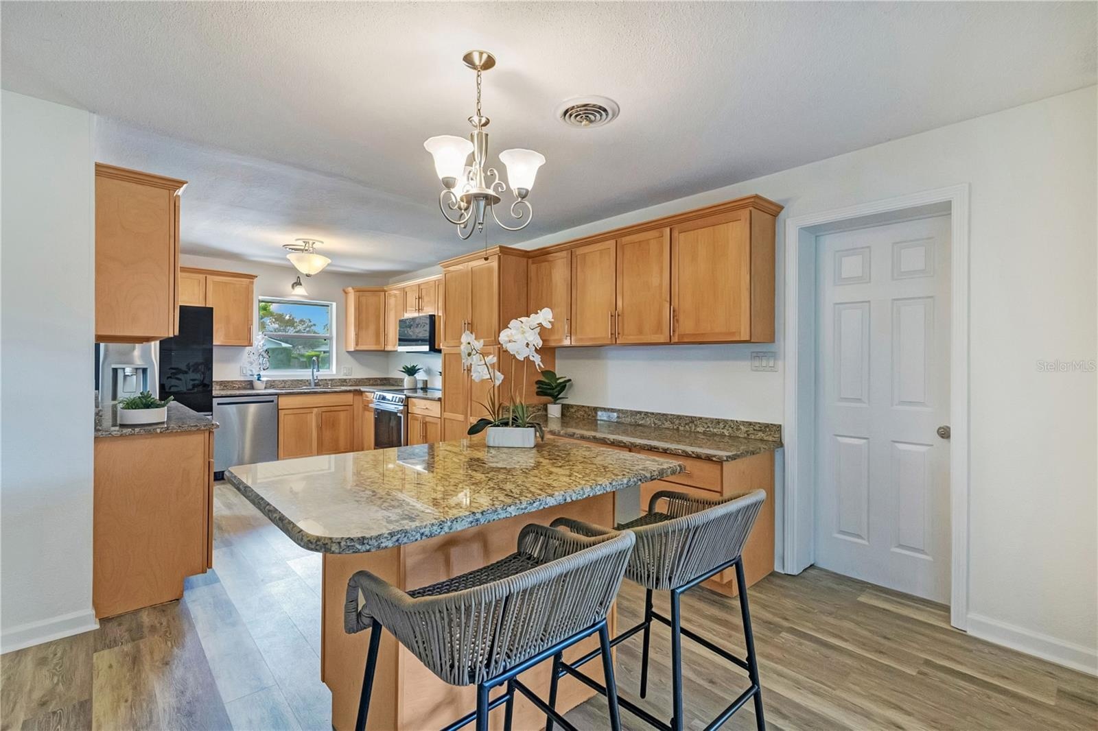 Kitchen with island.