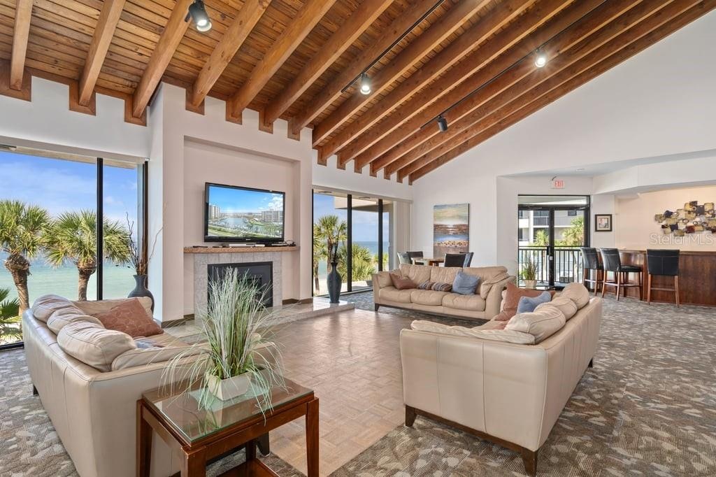 Beachfront clubhouse