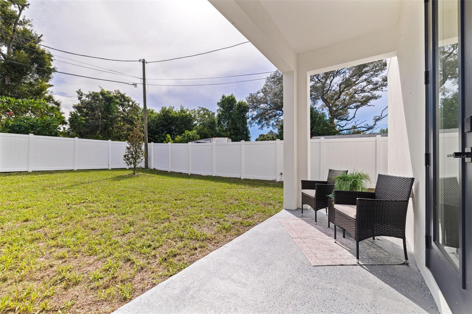 Covered back patio