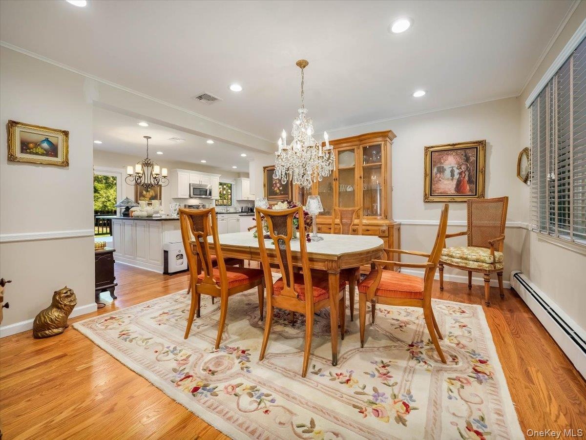 Dining room open to kitchen