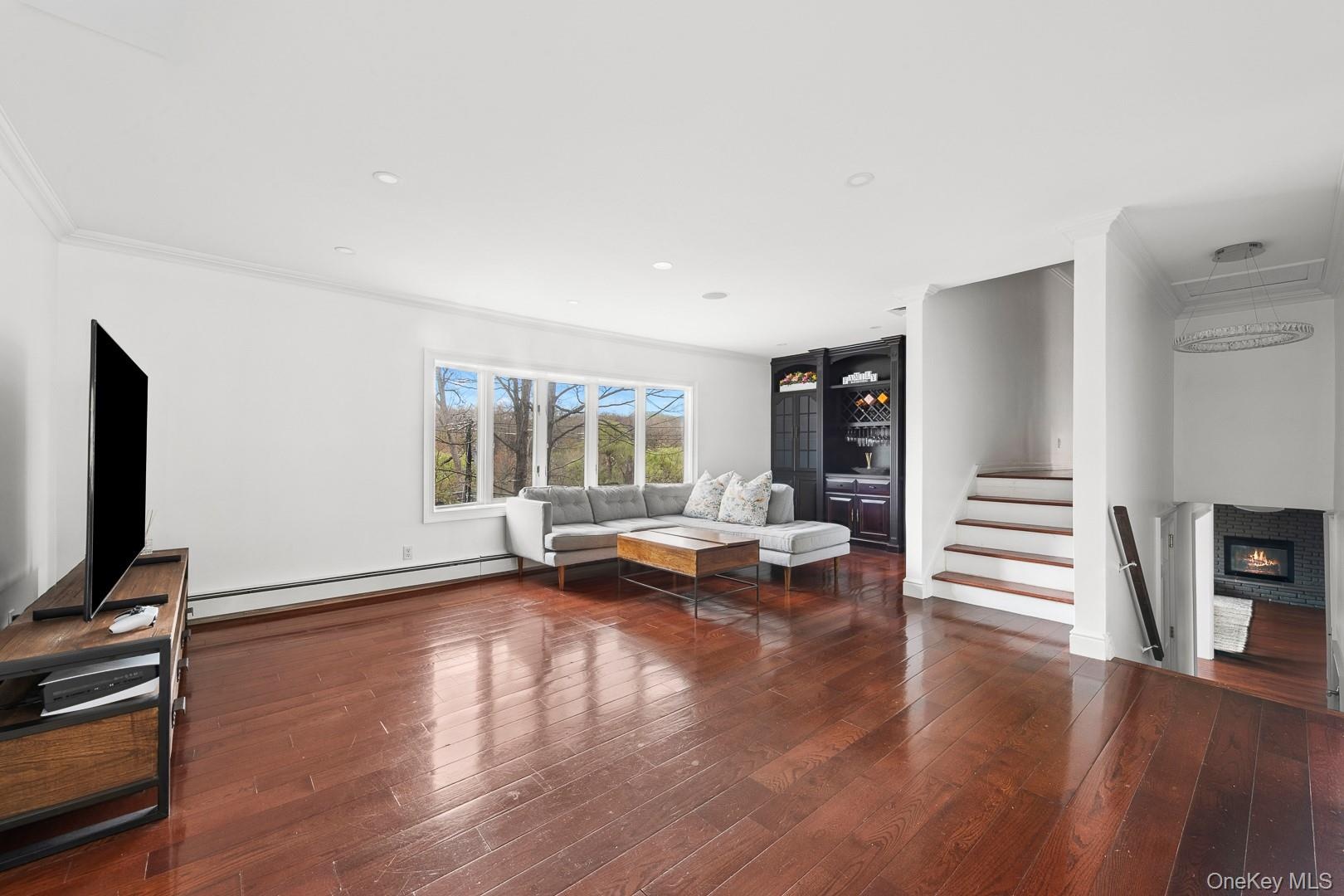 Living Room with Built-in Bar