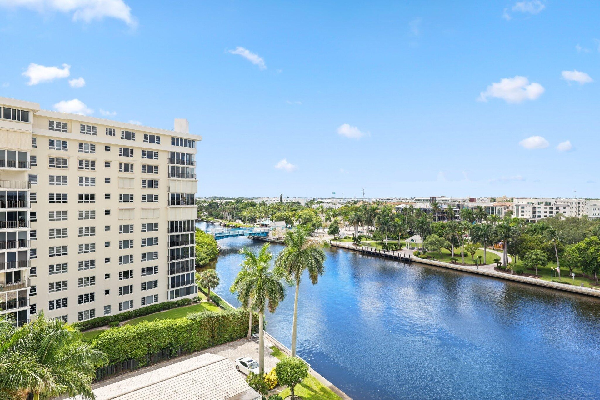 Intracoastal views South from the Primary bedroom.
