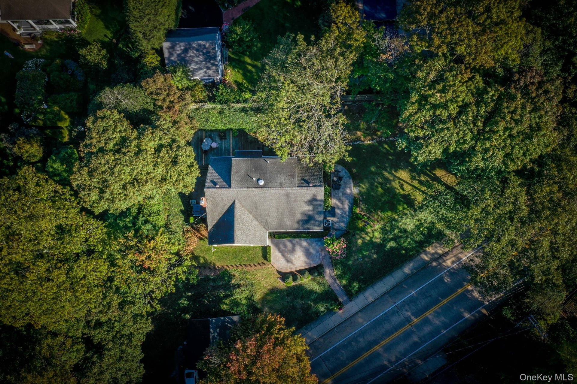 Aerial view of home.